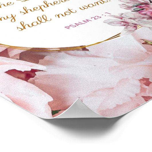 Psalm 23 : 1 - De Heer is mijn Poster van Sheperd (Hoek)