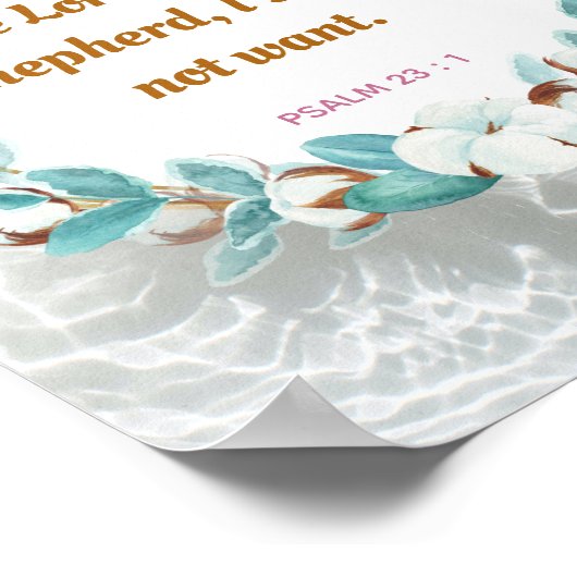Psalm 23 : 1 - De Heer is mijn Sheperd Christelijk Poster (Hoek)