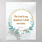 Psalm 23 : 1 - De Heer is mijn Sheperd Christelijk Poster (Voorkant)
