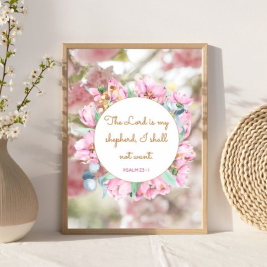 Psalm 23 : 1 - De Heer is mijn Sheperd Poster