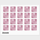 Psalm 23:1 De Heer is mijn Sjepherd pink sparkle Vierkante Sticker (Vel)