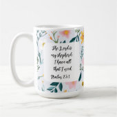 Psalm 23:1 Floral Coffee Mug Koffiemok (Links)