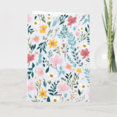 Psalm 23:1 Floral Greeting Card Kaart (Achterkant)