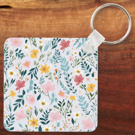 Psalm 23:1 Floral Keychain (Achterkant)