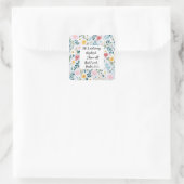 Psalm 23:1 Floral Square Sticker (Tas)