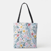 Psalm 23:1 Floral Tote Bag (Achterkant)
