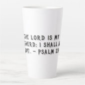 Psalm 23:1 Geschenkmok Latte Mok (Voorkant)