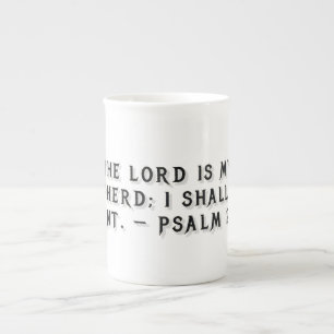 Psalm 23:1 Geschenkmok Porselein Kop