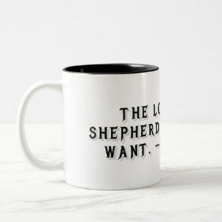 Psalm 23:1 Geschenkmok Tweekleurige Koffiemok