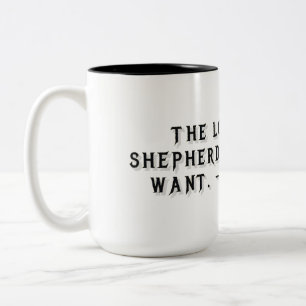 Psalm 23:1 Geschenkmok Tweekleurige Koffiemok
