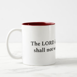 Psalm 23:1, Geschenkmok Tweekleurige Koffiemok