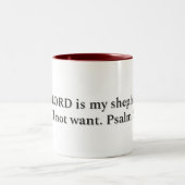Psalm 23:1, Geschenkmok Tweekleurige Koffiemok (Center)
