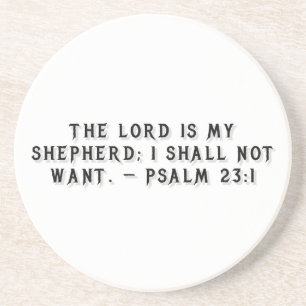 Psalm 23:1 Geschenkmok Zandsteen Onderzetter