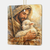 Psalm 23:1 Good Shepherd Square Ornament (Links)