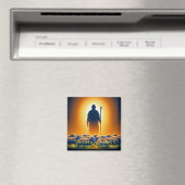 Psalm 23:1 Heer als Herder Vierkante Magneet (Insitu (Vaatwasser))