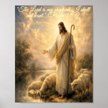 Psalm 23:1 Jezus als Herder Poster