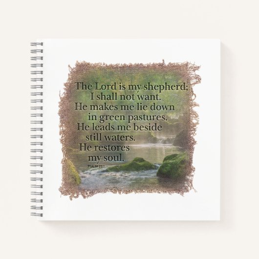 PSALM 23:1 - Journal Notitieboek (Voorkant)