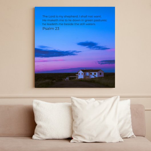 Psalm 23:1 KJV Muurkunst – Bijbeltekst Poster