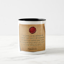PSALM 23:1 - Koffiemok Tweekleurige Koffiemok