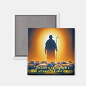Psalm 23:1 Lord as Shepherd Square Magnet (Voorkant / Achterkant)
