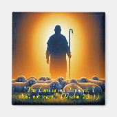 Psalm 23:1 Lord as Shepherd Square Magnet (Voorkant)