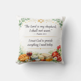 Psalm 23:1, Messiaanse Joodse decoratie, Bijbelver Kussen