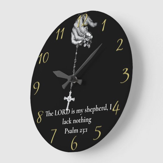 Psalm 23:1 met handkruising grote klok (Hoek)