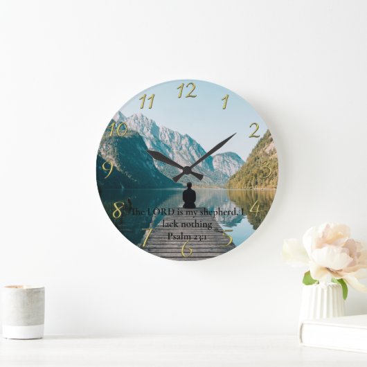 Psalm 23:1 op het dok grote klok (Huis)