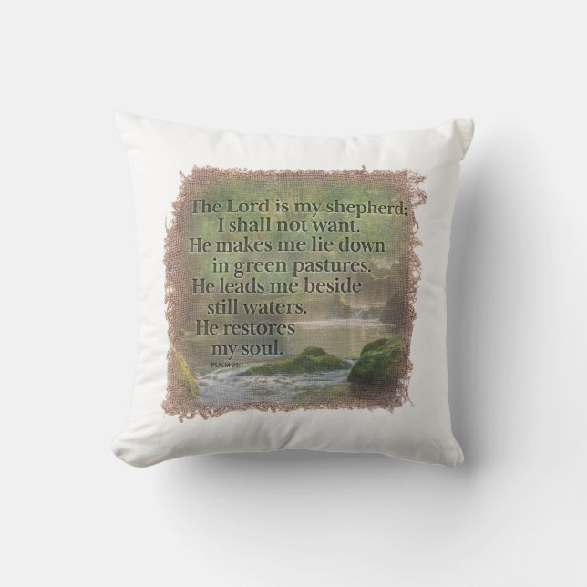 PSALM 23:1 Pillow Kussen (Voorkant)