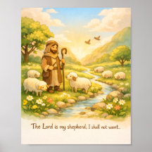 Psalm 23:1 Schriftposter, De Heere Is Mijn Herder