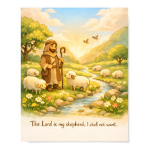 Psalm 23:1 Schriftposter, De Heere Is Mijn Herder