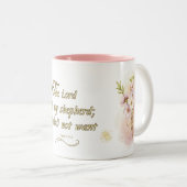 Psalm 23:1 tweekleurige koffiemok (Voorkant rechts)