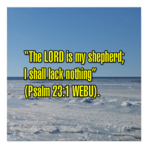 Psalm 23:1 WEBU Perfect Poster