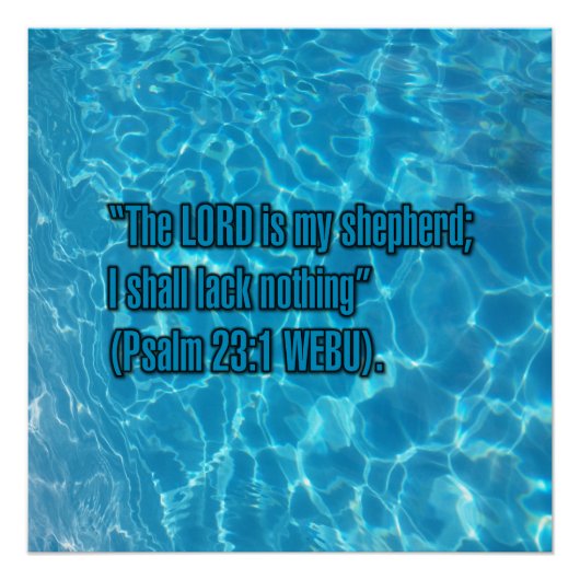 Psalm 23:1 WEBU Perfect Poster (Voorkant)