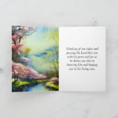 Psalm 23:2-3 Hij herstelt mijn ziel Bijbel Verse Kaart (Binnen)