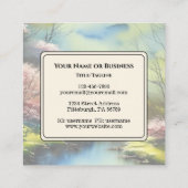 Psalm 23:2-3 Hij herstelt mijn ziel Bijbel Verse Vierkante Visitekaartje (Achterkant)