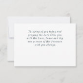 Psalm 23 2-3 Hij leidt me naast water Flat Kaart (Achterkant)