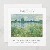 Psalm 23:2 Bijbelse Verse Post-kaart Kaart (Voorkant / Achterkant)