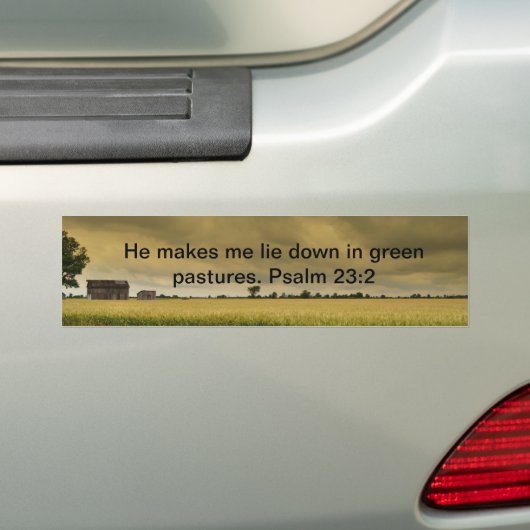 psalm 23:2 bumpersticker (Op auto)