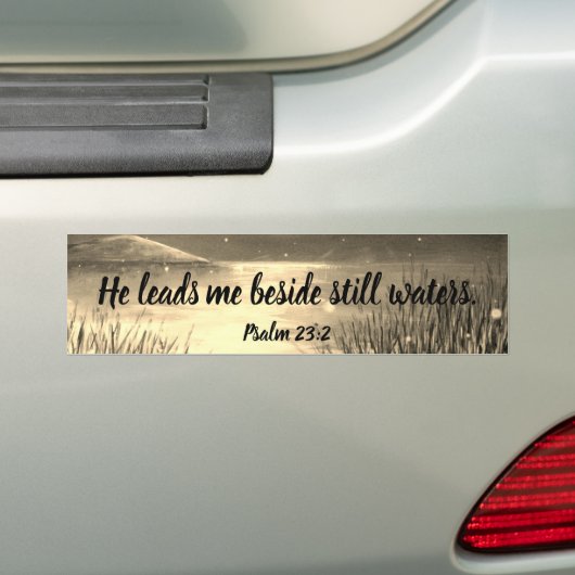 Psalm 23:2 Christelijke Bumpersticker van de Manus (Op auto)