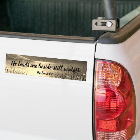 Psalm 23:2 Christelijke Bumpersticker van de Manus (Op Truck)