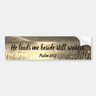 Psalm 23:2 Christelijke Bumpersticker van de Manus