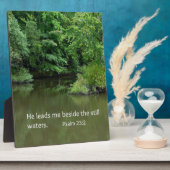 Psalm 23:2 Hij leidt me naast de stilstaande water Fotoplaat (Zijkant)