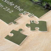 Psalm 23:2 Hij leidt me naast de stilstaande water Legpuzzel (Zijkant)