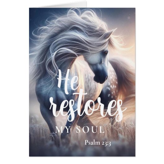 Psalm 23:3 Christelijke sympathiekaart (Voorkant)