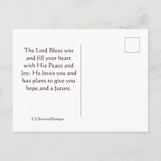 Psalm 23:3 Hij herstelt mijn ziel, bijbel Verse Fl Briefkaart (Achterkant)