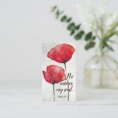 Psalm 23:3 Hij herstelt mijn ziel, bijbel Verse Fl Visitekaartje (Staand voorkant)