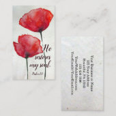 Psalm 23:3 Hij herstelt mijn ziel, bijbel Verse Fl Visitekaartje (Voorkant / Achterkant)