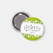 Psalm 23:3 Hij herstelt mijn ziel Bijbelse Verse Magneet (Voorkant / Achterkant)