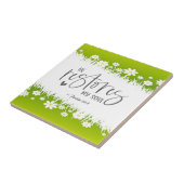 Psalm 23:3 Hij herstelt mijn ziel Bijbelse Verse Tegeltje (Zijkant)